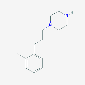 molecular formula C14H22N2 B8543213 1-[3-(o-Methylphenyl)propyl]piperazine 