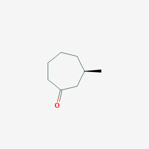 molecular formula C8H14O B085433 Cycloheptanone, 3-methyl-, (R)- CAS No. 13609-58-0