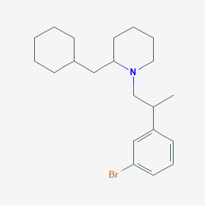 molecular formula C21H32BrN B8543357 1-[2-(3-Bromophenyl)propyl]-2-(cyclohexylmethyl)piperidine CAS No. 60601-82-3