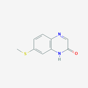molecular formula C9H8N2OS B8543404 7-methylsulfanyl-1H-quinoxalin-2-one 
