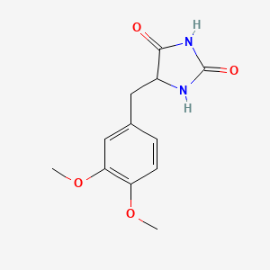 molecular formula C12H14N2O4 B8543462 5-(3,4-Dimethoxybenzyl)hydantoin CAS No. 62682-18-2