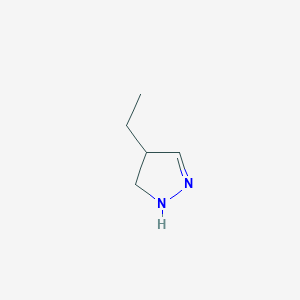 molecular formula C5H10N2 B8543476 4-ethyl-4,5-dihydro-1H-pyrazole 