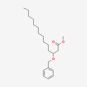 molecular formula C22H36O3 B8543494 R-(3)-Benzyloxy Myristic Acid Methyl Ester 