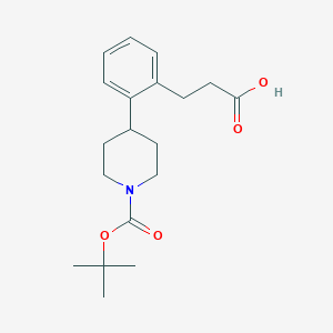 3-(2-(1-(Tert-butoxycarbonyl)piperidin-4-yl)phenyl)propanoic acid