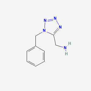 molecular formula C9H11N5 B8543716 1-Benzyl-1H-tetrazole-5-methanamine 