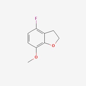 molecular formula C9H9FO2 B8543749 4-Fluoro-7-methoxy-2,3-dihydrobenzofuran 