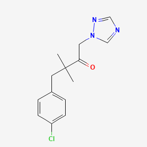 B8544052 4-(4-Chlorophenyl)-3,3-dimethyl-1-(1H-1,2,4-triazol-1-yl)butan-2-one CAS No. 84106-28-5