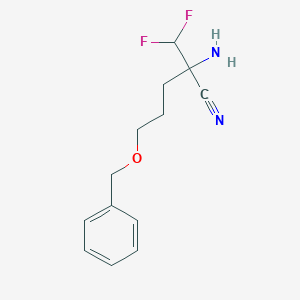2-Amino-5-(benzyloxy)-2-(difluoromethyl)pentanenitrile