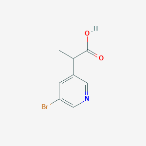 molecular formula C8H8BrNO2 B8544136 2-(5-Bromopyridin-3-yl)propanoic acid 