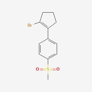 Benzene, 1-(2-bromo-1-cyclopenten-1-yl)-4-(methylsulfonyl)-