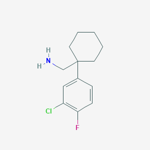(1-(3-Chloro-4-fluorophenyl)cyclohexyl)-methanamine