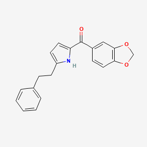 molecular formula C20H17NO3 B8544240 2-[Phenethyl]-5-[(3,4-methylenedioxy)benzoyl]pyrrole 