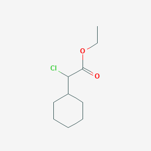 molecular formula C10H17ClO2 B8544253 Ethyl 2-chloro-2-cyclohexylacetate 