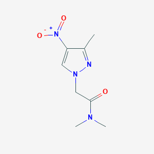 molecular formula C8H12N4O3 B8544310 N,N-dimethyl-2-(3-methyl-4-nitropyrazol-1-yl)acetamide 