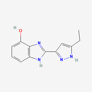 2-(3-Ethyl-1H-pyrazol-5-yl)-1H-benzo[d]imidazol-4-ol