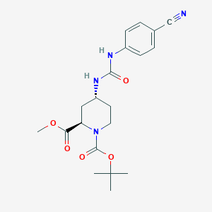 (2R,4R)-1-tert-butyl 2-methyl 4-(3-(4-cyanophenyl)ureido)piperidine-1,2-dicarboxylate