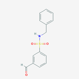 molecular formula C14H13NO3S B8544527 N-benzyl-3-formyl-benzenesulfonamide CAS No. 213488-01-8
