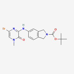 molecular formula C18H21BrN4O3 B8544554 tert-butyl 5-[(6-bromo-4-methyl-3-oxopyrazin-2-yl)amino]-1,3-dihydroisoindole-2-carboxylate 