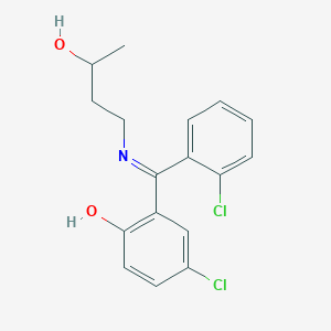 4-Chloro-6-{(2-chlorophenyl)[(3-hydroxybutyl)amino]methylidene}cyclohexa-2,4-dien-1-one