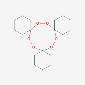 molecular formula C18H30O6 B085447 7,8,15,16,23,24-Hexaoxatrispiro[5.2.5.2.5.2]tetracosane CAS No. 182-01-4