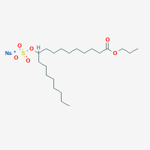 molecular formula C21H41NaO6S B085448 Sodium 1-propyl 10-(sulphooxy)octadecanoate CAS No. 140-00-1