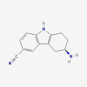 molecular formula C13H13N3 B8544884 (3R)-3-Amino-2,3,4,9-tetrahydro-1H-carbazole-6-carbonitrile CAS No. 918793-04-1