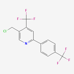 Pyridine,5-(chloromethyl)-4-(trifluoromethyl)-2-[4-(trifluoromethyl)phenyl]-