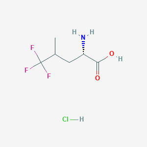 molecular formula C6H11ClF3NO2 B8544937 5,5,5-trifluoroleucine HCl salt CAS No. 343328-82-5