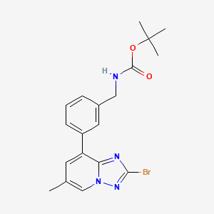 Tert-butyl 3-(2-bromo-6-methyl-[1,2,4]triazolo[1,5-a]pyridin-8-yl)benzylcarbamate
