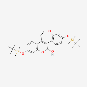 5,11-Bis{[tert-butyl(dimethyl)silyl]oxy}-1,8-dihydro-2H-[1]benzopyrano[4,3-d][1]benzoxepin-8-ol