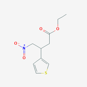 molecular formula C10H13NO4S B8545157 Ethyl 3-(3-thienyl)-4-nitrobutanoate 