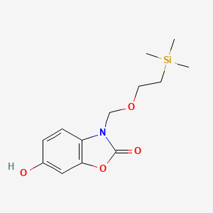 molecular formula C13H19NO4Si B8545167 6-hydroxy-3-(2-trimethylsilylethoxymethyl)-1,3-benzoxazol-2-one 