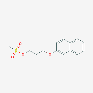 molecular formula C14H16O4S B8545243 2-(3-Methanesulfonyloxypropoxy)naphthalene 