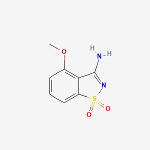 molecular formula C8H8N2O3S B8545465 3-Amino-4-methoxy-1,2-benzoisothiazole-1,1-dioxide 