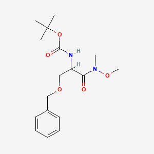 molecular formula C17H26N2O5 B8545489 tert-butyl N-[1-[methoxy(methyl)amino]-1-oxo-3-phenylmethoxypropan-2-yl]carbamate 