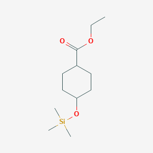 molecular formula C12H24O3Si B8545582 Ethyl4-((trimethylsilyl)oxy)cyclohexanecarboxylate 
