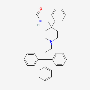 N-{[4-Phenyl-1-(3,3,3-triphenylpropyl)piperidin-4-yl]methyl}acetamide