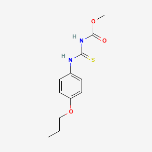 molecular formula C12H16N2O3S B8545774 Methyl [(4-propoxyphenyl)carbamothioyl]carbamate CAS No. 61610-55-7