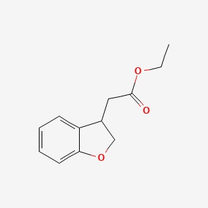 molecular formula C12H14O3 B8545778 Ethyl 2,3-dihydrobenzo[1,2-b]furan-3-acetate 