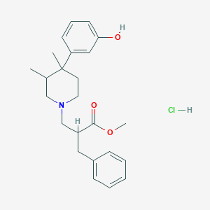 4-(3-Hydroxyphenyl)-3,4-dimethyl-alpha-(phenylmethyl)-1-piperidinepropanoic acid methyl ester hydrochloride
