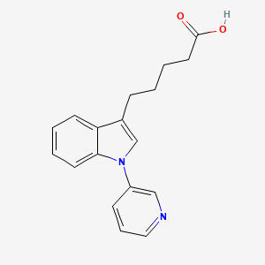 molecular formula C18H18N2O2 B8545842 5-[1-(Pyridin-3-yl)-1H-indol-3-yl]pentanoic acid CAS No. 95504-39-5