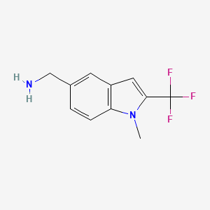 (1-methyl-2-(trifluoromethyl)-1H-indol-5-yl)methanamine