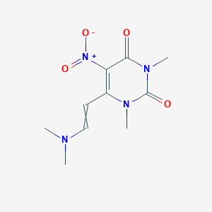 molecular formula C10H14N4O4 B8545873 1,3-Dimethyl-6-[2-(dimethylamino)vinyl]-5-nitrouracil 