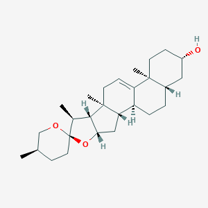 molecular formula C27H42O3 B085460 (25R)-5alpha-Spirost-9(11)-en-3beta-ol CAS No. 1106-20-3