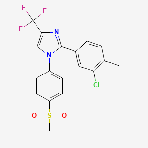 1h-Imidazole,2-(3-chloro-4-methylphenyl)-1-[4-(methylsulfonyl)phenyl]-4-(trifluoromethyl)-