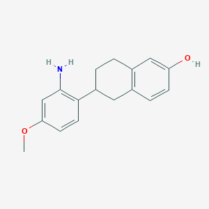 molecular formula C17H19NO2 B8546080 6-(2-Amino-4-methoxyphenyl)-5,6,7,8-tetrahydronaphthalen-2-ol 