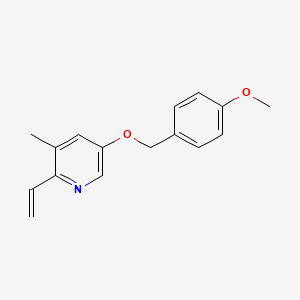 molecular formula C16H17NO2 B8546082 5-((4-Methoxybenzyl)oxy)-3-methyl-2-vinylpyridine 