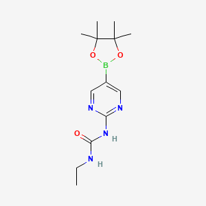 molecular formula C13H21BN4O3 B8546084 N-Ethyl-N'-[5-(4,4,5,5-tetramethyl-1,3,2-dioxaborolan-2-yl)pyrimidin-2-yl]urea CAS No. 1031432-18-4