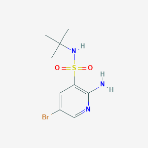 molecular formula C9H14BrN3O2S B8546085 2-amino-5-bromo-N-tert-butylpyridine-3-sulfonamide 