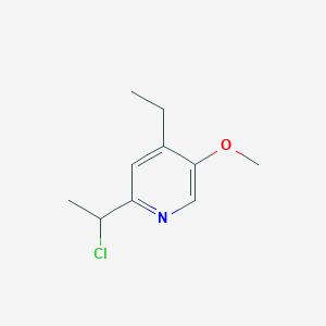 molecular formula C10H14ClNO B8546130 3-Methoxy-4-ethyl-6-(1-chloroethyl)-pyridine 